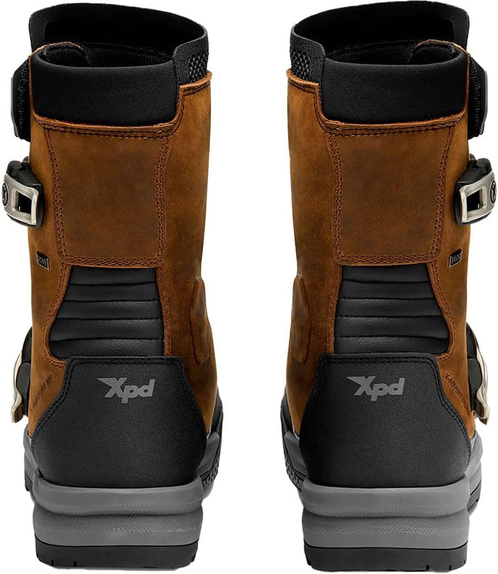 XPD X-Adventure Mid H2Out wasserdichte Motorrad Stiefel, braun, 49 Braun 49 EU, Braun 49 EU