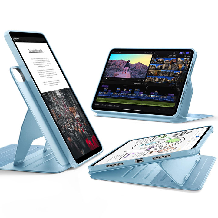 ESR für iPad Air 13 Zoll M4/M3/M2 Hülle (2026/2025/2024), drehbare Hülle mit Abnehmbarer Magnetabdec