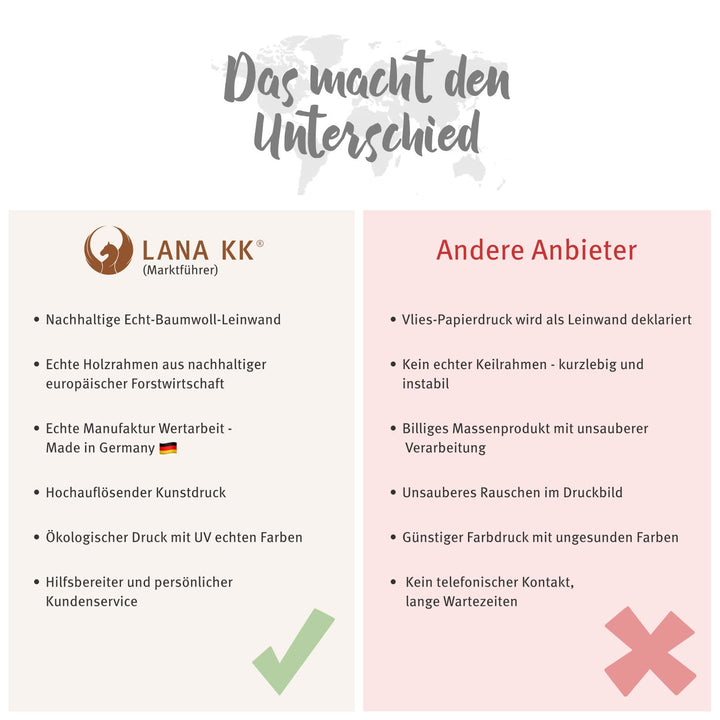 Leinwandbild - Österreichkarte Blau - 80 x 60 cm, Premium Qualität, Deutsch Blau 80 x 60, Blau 80 x