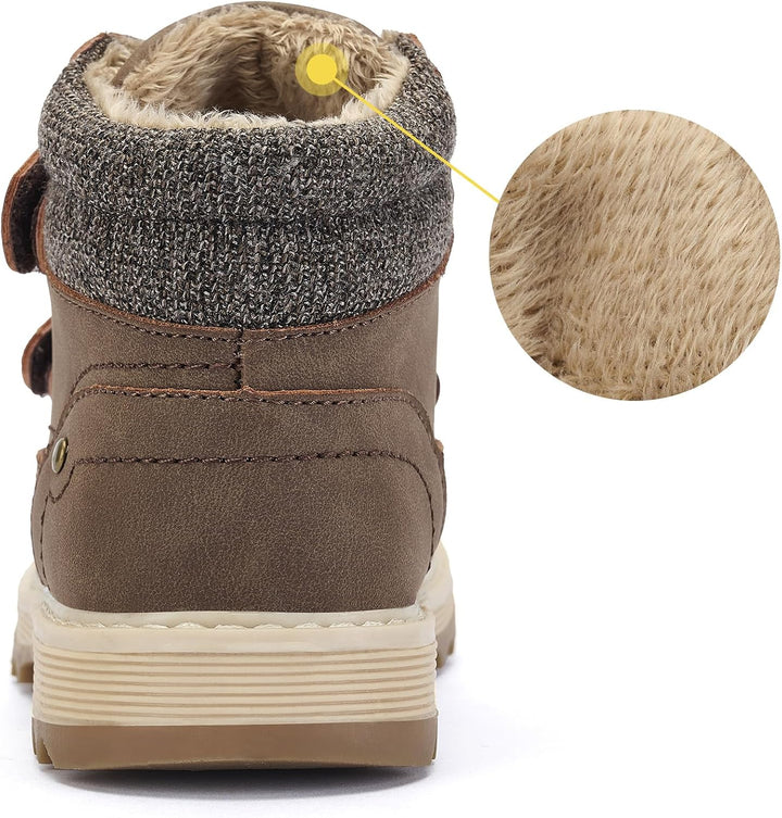 TZJS Unisex Kinder Klassische Stiefel Jungen Mädchen Baby Winterstiefel Mit Klettverschluss Wasserdi