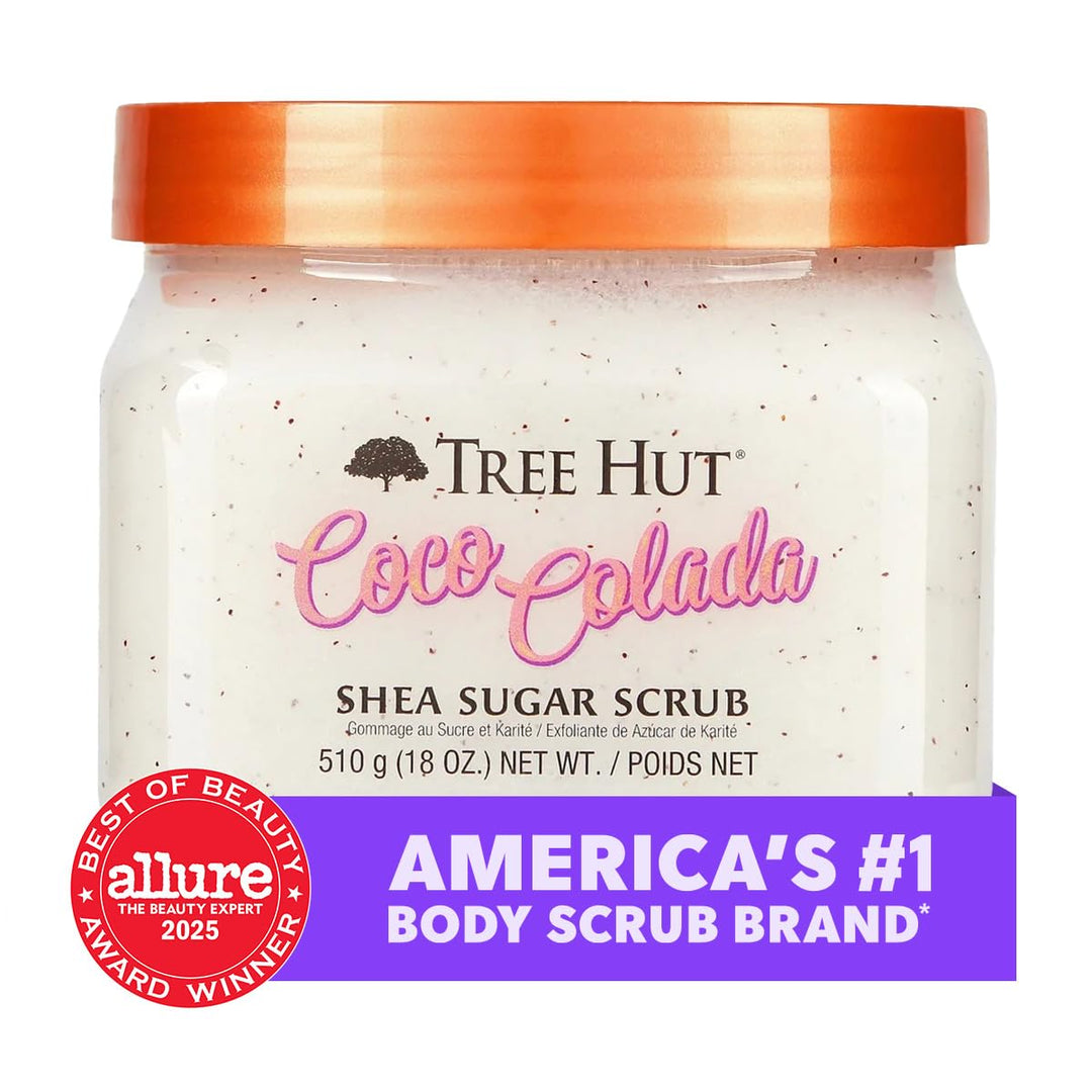 Tree Hut Shea Sugar Scrub Coco Colada, 510.3 g, Ultra Hydrating and Peeling Scrub for Nourishing Ess