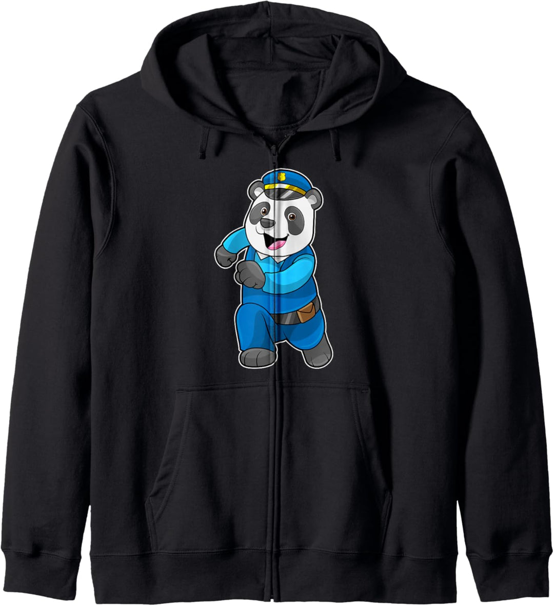 Panda Polizist Polizei Polizeimütze Kapuzenjacke