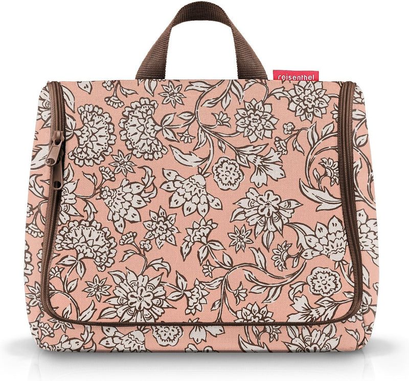 reisenthel toiletbag XL Dahlia Rose praktischer Kulturbeutel mit Haken, wasserabweisendes Material,