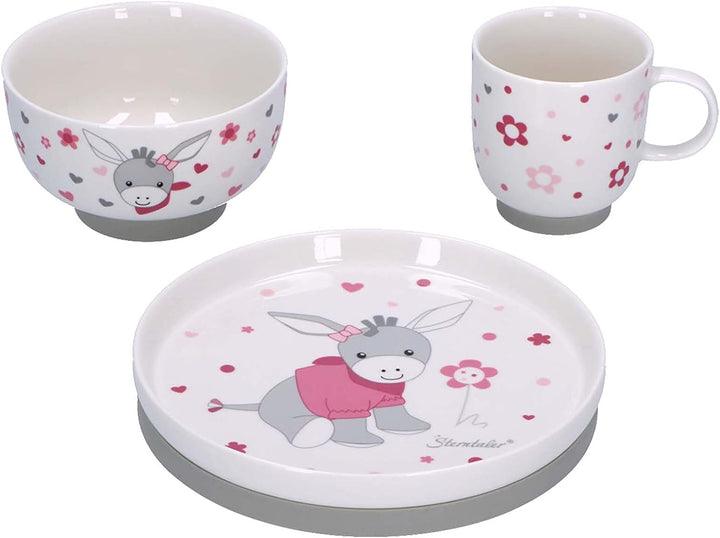 Sterntaler Baby Mädchen Kindergeschirr Set Porzellan-Geschirr-Set 3-teilig Emmi Girl - Frühstücksset