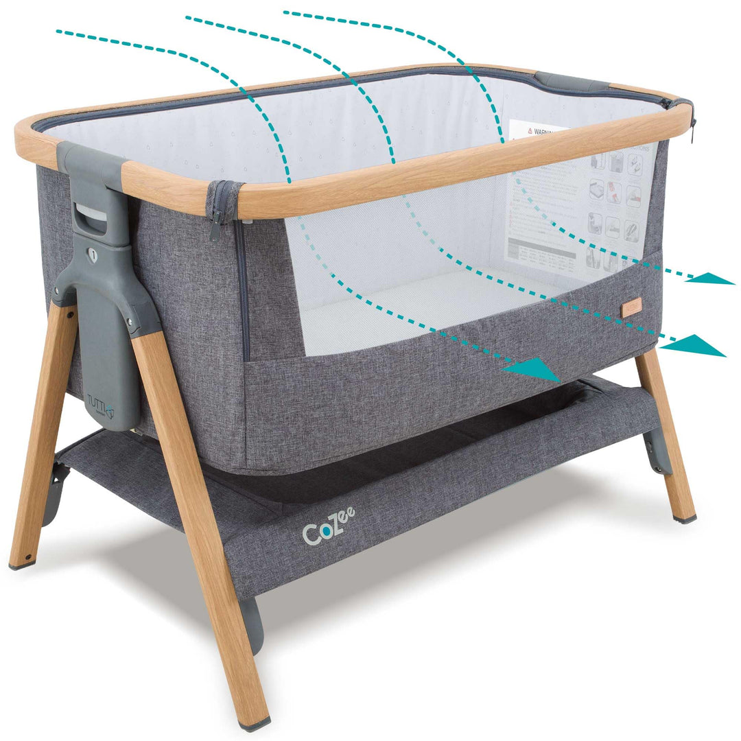 Tutti Banini CoZee Beistellbett Babybett Reisebett Krippe - Eiche und