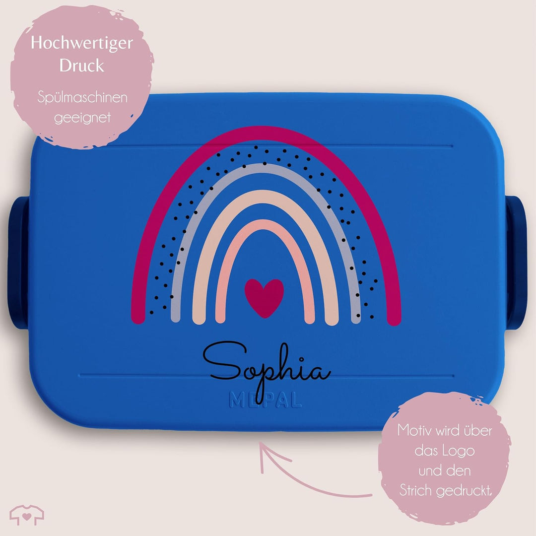 Kinder Bento Box Midi Lunchbox für Mepal Bentobox - Regenbogen Brotdose Regenbögen Vesperbox I - 900