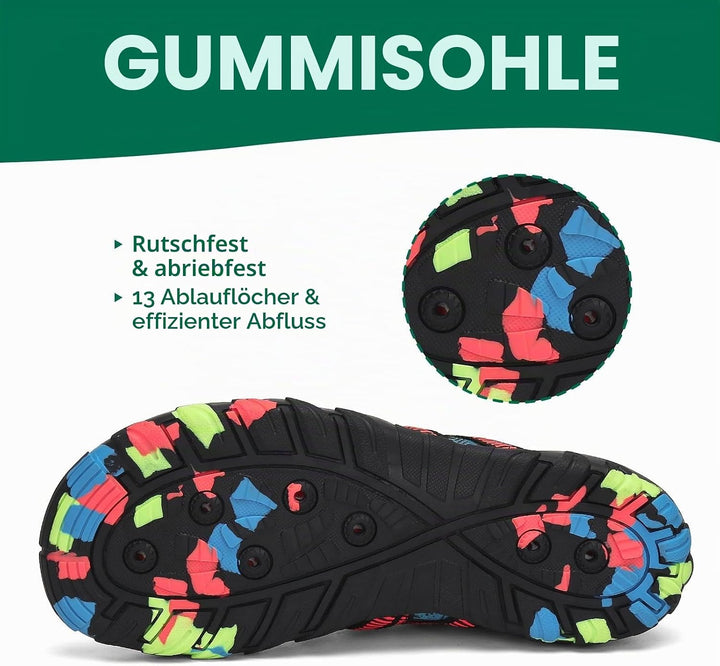 SAGUARO Kinder Badeschuhe rutschfeste Schnell Trocknend Aquaschuhe Gr.24-36 24 EU Stil 3 Rot, 24 EU