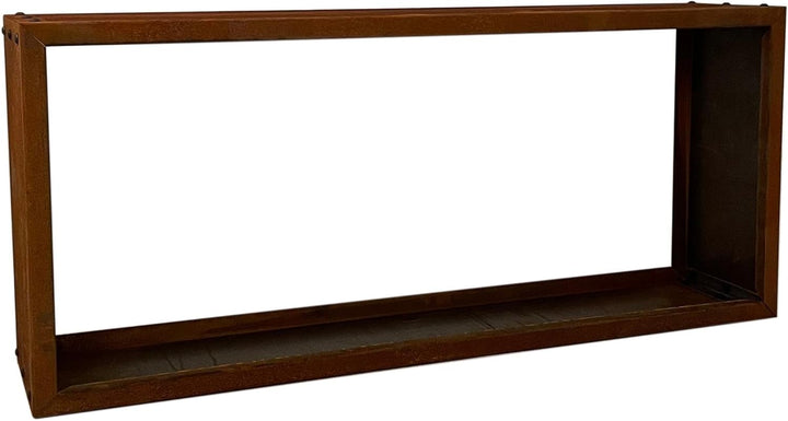 ESTEXO Kaminholzregal Brennholzregal Edelrost Feuerholzregal Rost Cortenstahl Holzregal Ablage Kamin