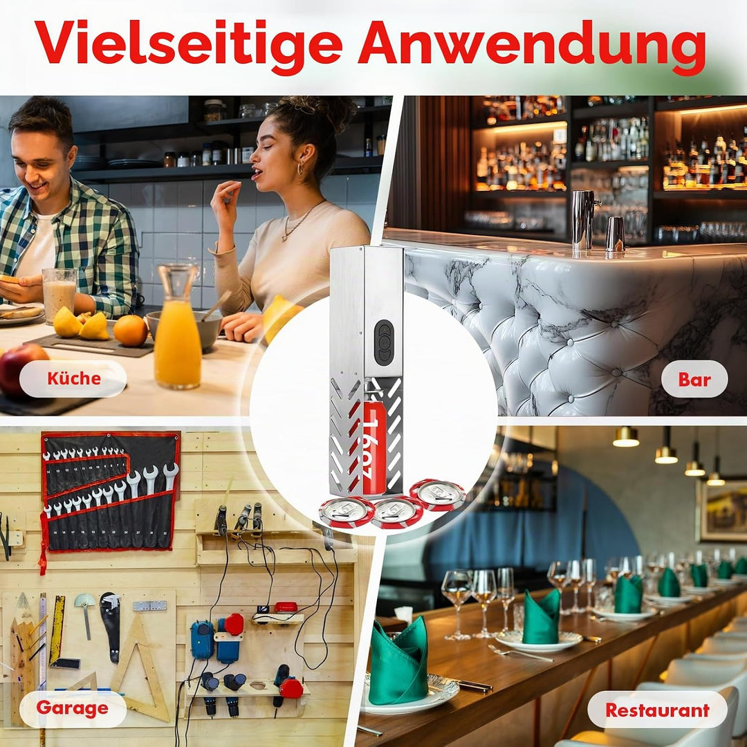 YUCHENGTECH Elektrischer Dosenpresse für 200-500ml Dosen/200-330ml Wasserflaschen aus Kunststoff Wan