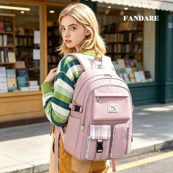 FANDARE Beiläufig Rucksack Schulrucksack Schulranzen Daypacks mit 15.6 Zoll Laptopfach Schultaschen