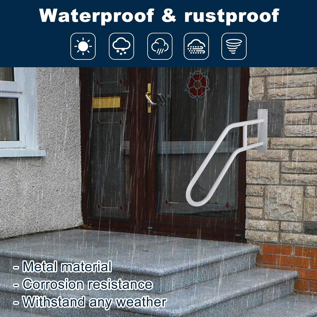 Treppe Handläufe, Edelstahl Treppengeländer Handlauf mit Beschlägen für 1-5 Stufen, Hochbelastbare H