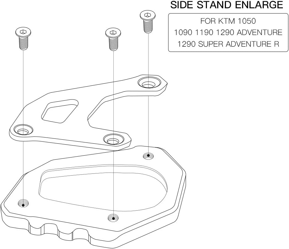MZ-STORE 1050 1090 1290 Adventure 1190 Motorrad CNC Aluminium Seitenständer Vergrössern Seitenstände