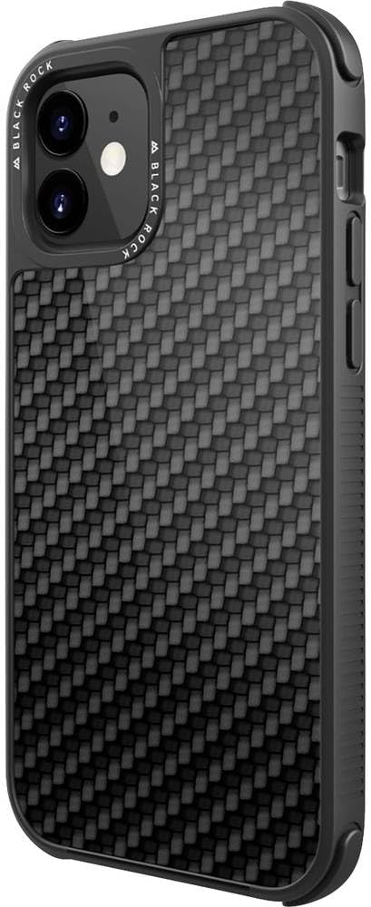 Black Rock - Handyhülle Robust Case Real Carbon Hülle passend für Apple iPhone 12 Mini I Karbon, Fib