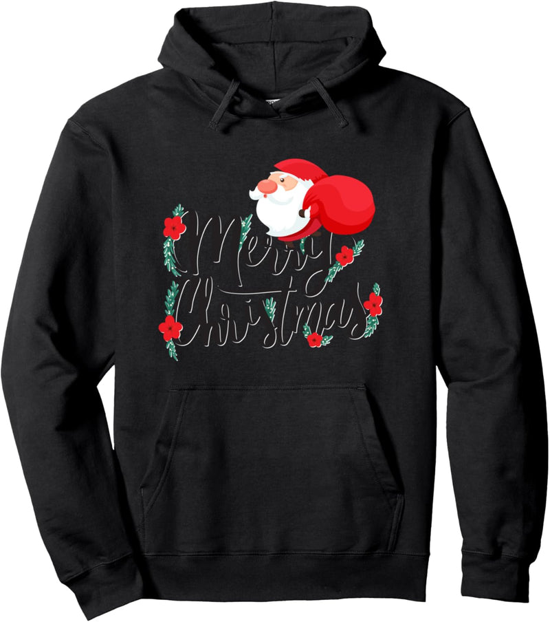 Fröhliche Weihnachten Grafik Roter Weihnachts-Stern Geschenk Pullover Hoodie