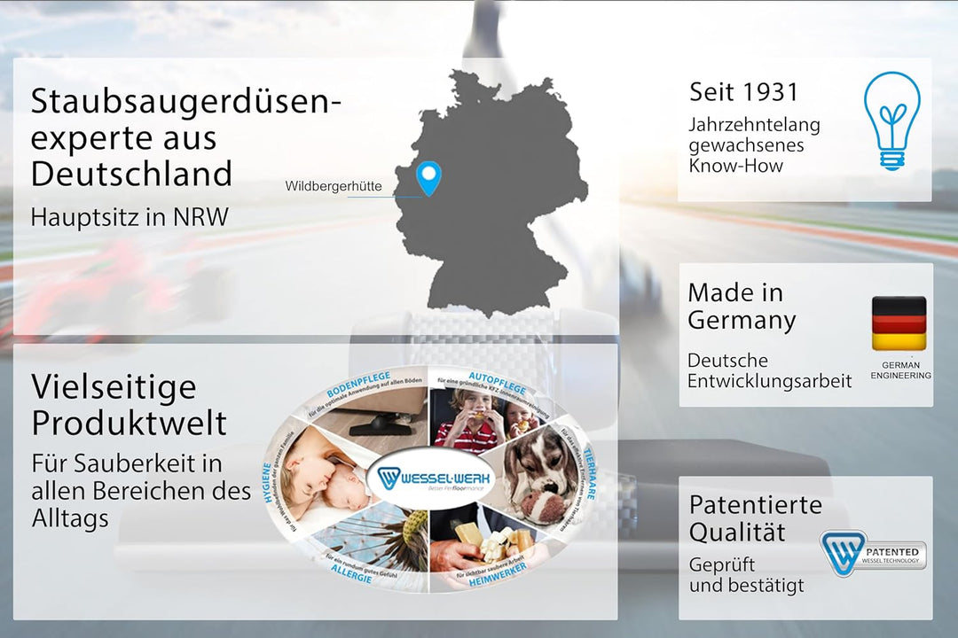 Wessel-Werk RD 285 Staubsauger Design-Düse | Multifunktionsdüse | Saugen, Saug-Wischen und Tierhaare