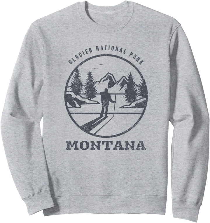 Gletscher US National Park Montana Reisen Camping Wandern Sweatshirt