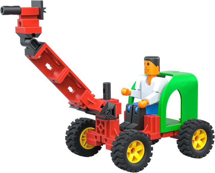 fischertechnik 564065 JUNIOR Constructor – Bausatz für Kinder ab 5 Jahren, Spielzeug mit Bagger, Hub