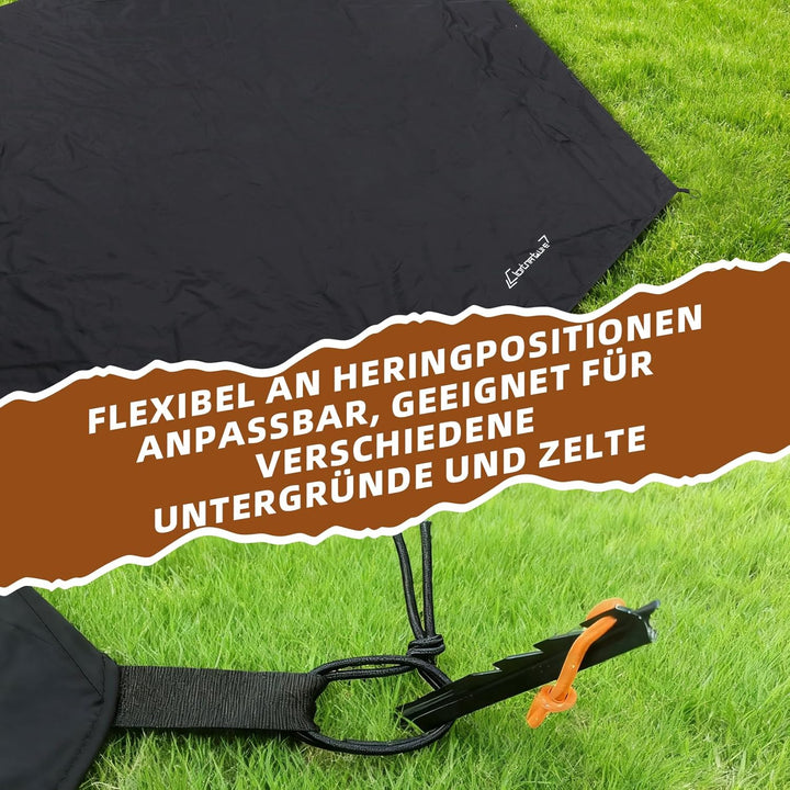 Clostnature Hexagonale Zeltunterlage Wasserdicht - 366 x 318 CM Camping Bodenplane für Zelte, Robust