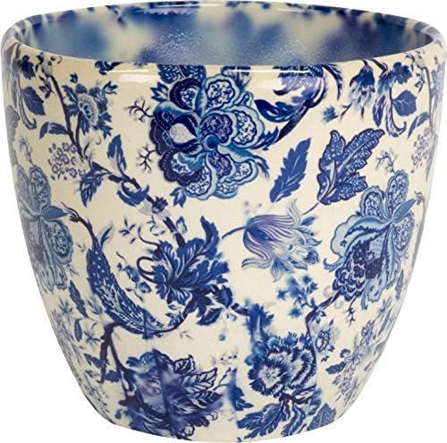 Ivyline Pflanzkübel, Keramik, Cremefarben/Pink/Blau, 16 cm
