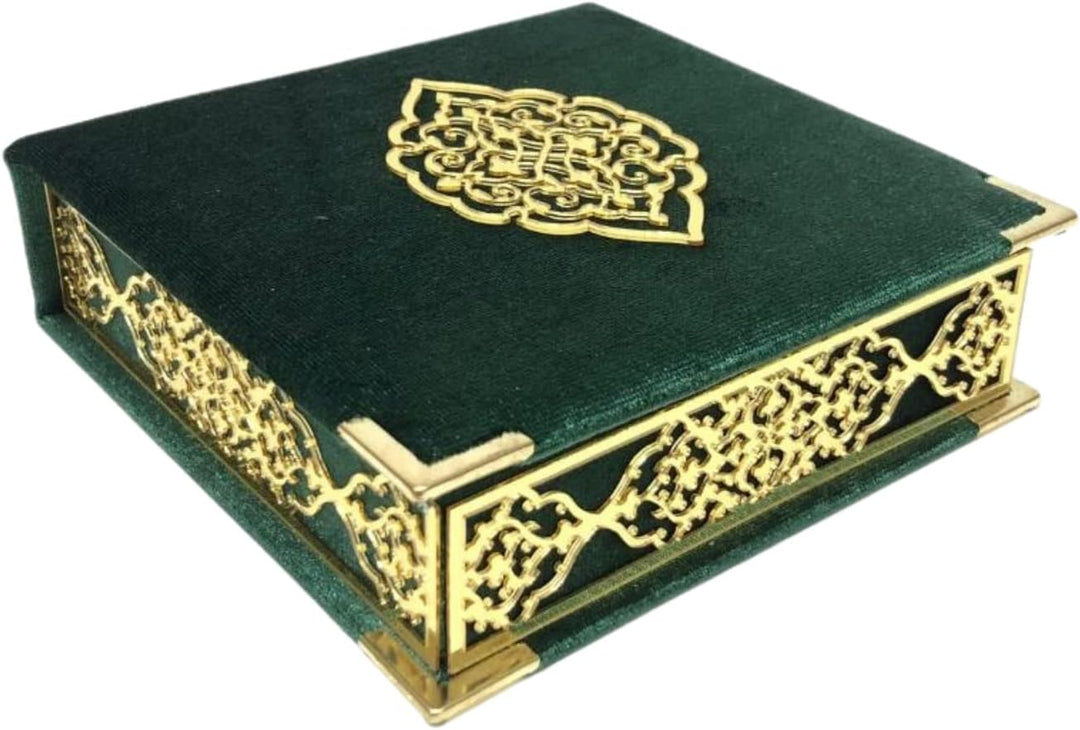 Prien Samt Koran Islam Tesbih Set, Islamische Geschenke für Eid Ramadan, Elegant Portabel Box, Musli