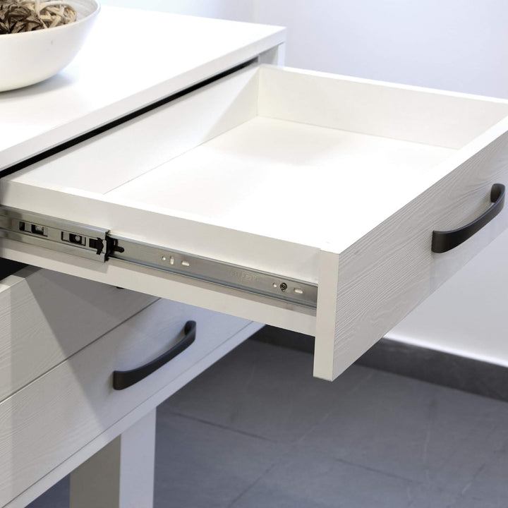 Emuca Seitliche Führungen für Schubladen mit Kugellager 45 mm x 550 mm;5 Stück L 550mm Verzinkt, L 5