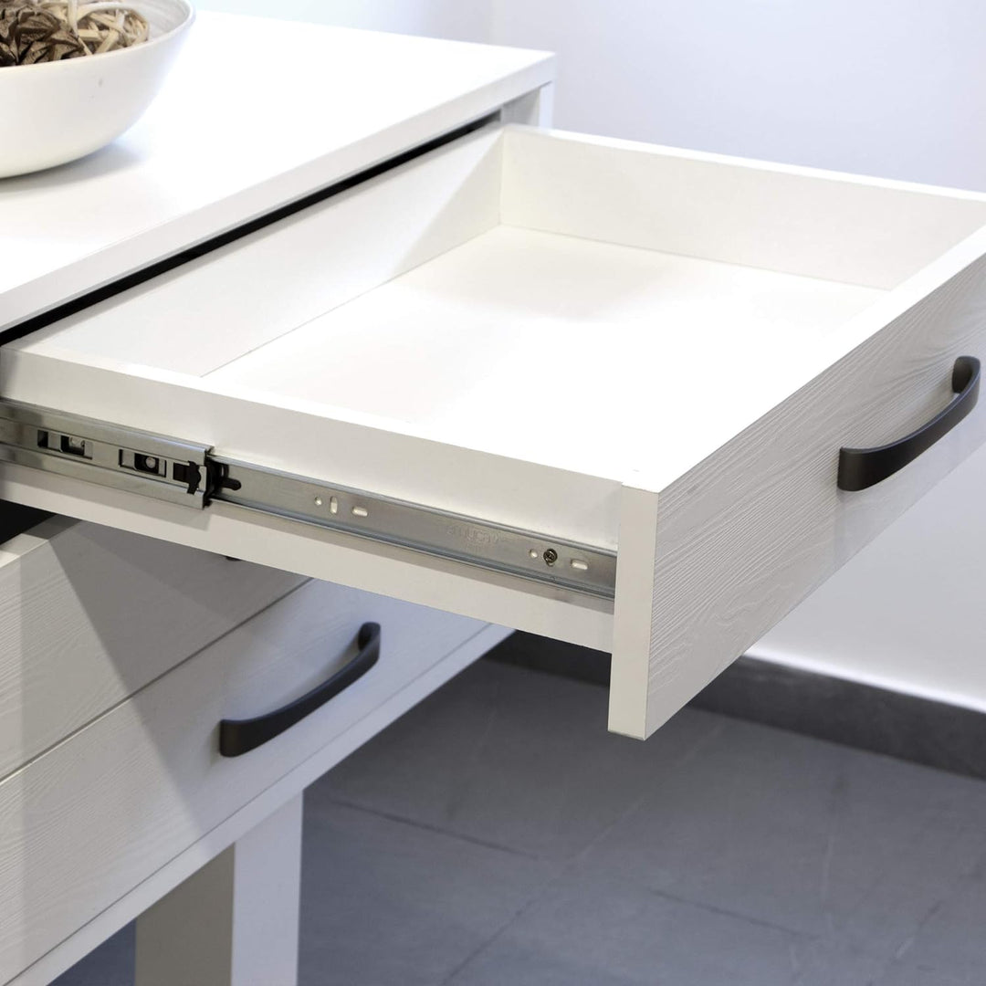 Emuca Seitliche Führungen für Schubladen mit Kugellager 45 mm x 550 mm;5 Stück L 550mm Verzinkt, L 5