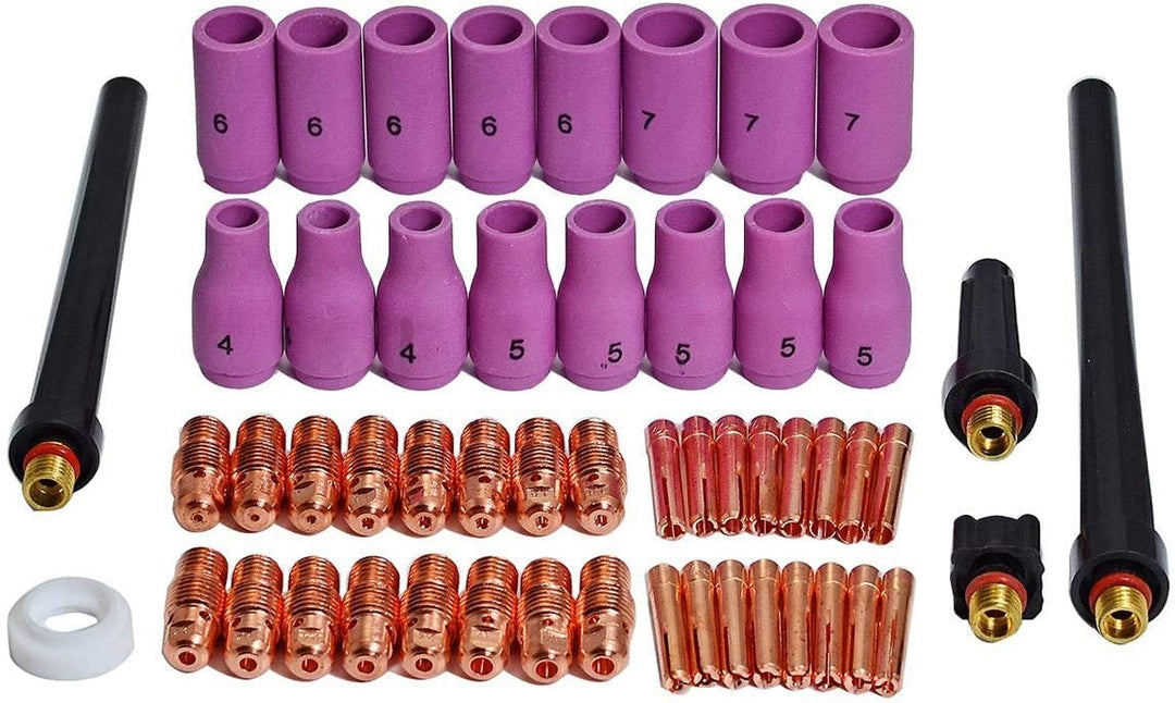 RIVERWELD WIG Spannhülsengehäuse Gasdüsen Zurück Cap sortierte Grösse der Fit DB SR WP 9 20 25 WIG S
