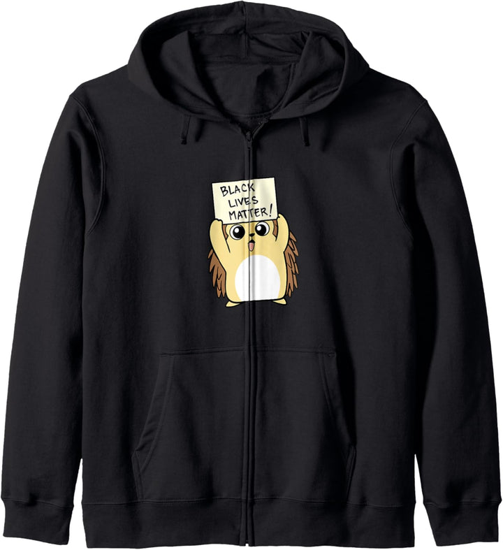 Black Lives Matter Cartoon Stachelschwein Kapuzenjacke