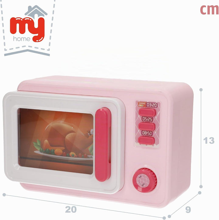 ColorBaby My Home 39035 Mikrowellenspielzeug, Licht und Sound, Masse: 20 x 9 x 13 cm, inklusive Zube