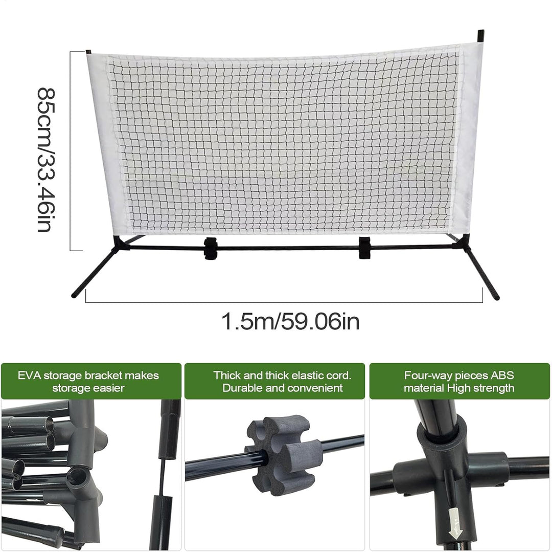 Portable Pickleball Net, Compact Tennis Ball Trainer Net, Quick Setup Home Equipment, Pickleball Equ