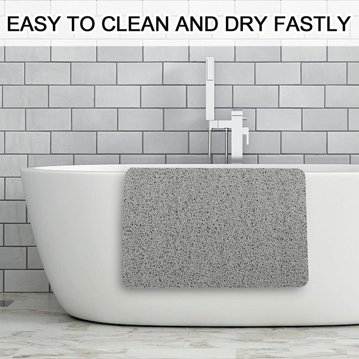 Grosse Duschmatte rutschfest,60 x 60 cm Weich Komfort Badewannenmatte mit Ablauflöchern,Anti-Schimme