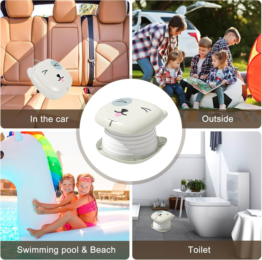 Faltbarer Toilettensitz für Kinder, Reisetöpfchen für Auto, Outdoor & Indoor, Praktisch für Camping