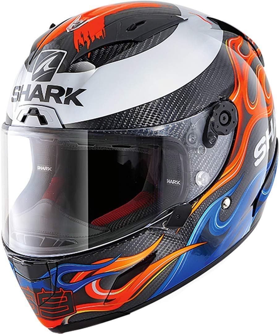 SHARK Herren NC Motorrad Helm, Schwarz/Rot/Blau, S