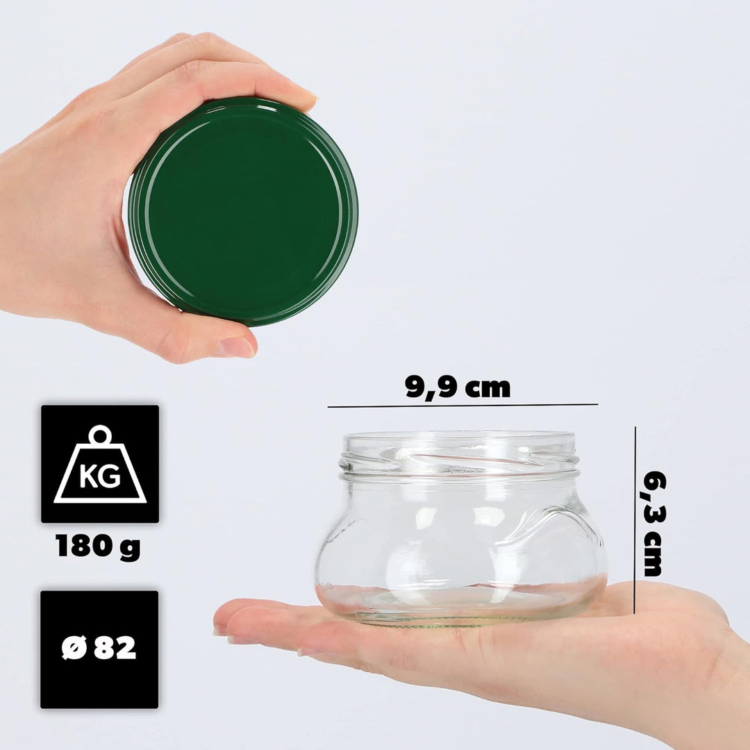 KADAX kleine Einmachgläser 300 ml, Miniaturgläser für Honig und Gewürze, Marmeladengläser mit Deckel