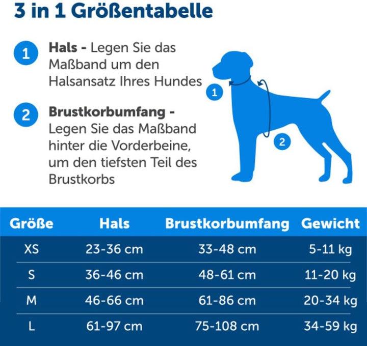 PetSafe 3-in-1-Geschirr und Rückhaltegurt für Hunde, Mit Anti-Zieh-Ring und Rückhaltegurt fürs Auto,
