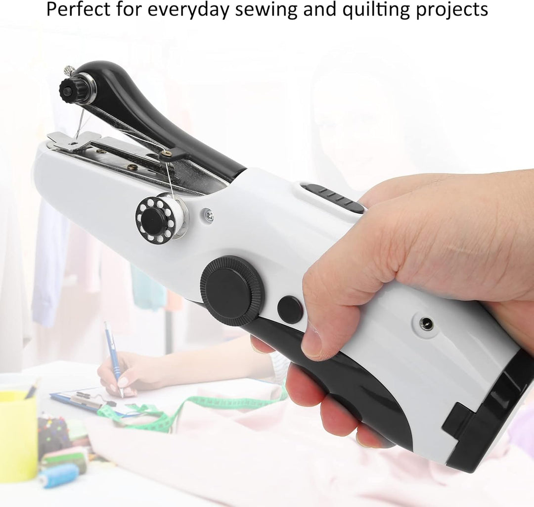 Asixxsix Handnähmaschine, Tragbare Nähmaschine, Kabelloses Mini-Nähgerät, Einfach zu Bedienen und Sc