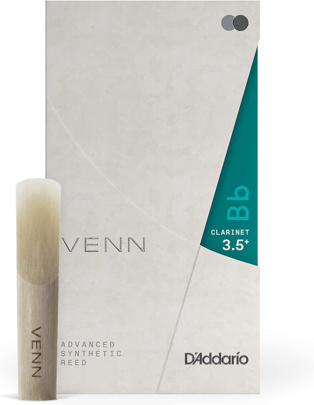 D'Addario VENN G2 Synthetische Klarinettenblätter - B-Klarinettenblatt mit fortschrittlicher synthet