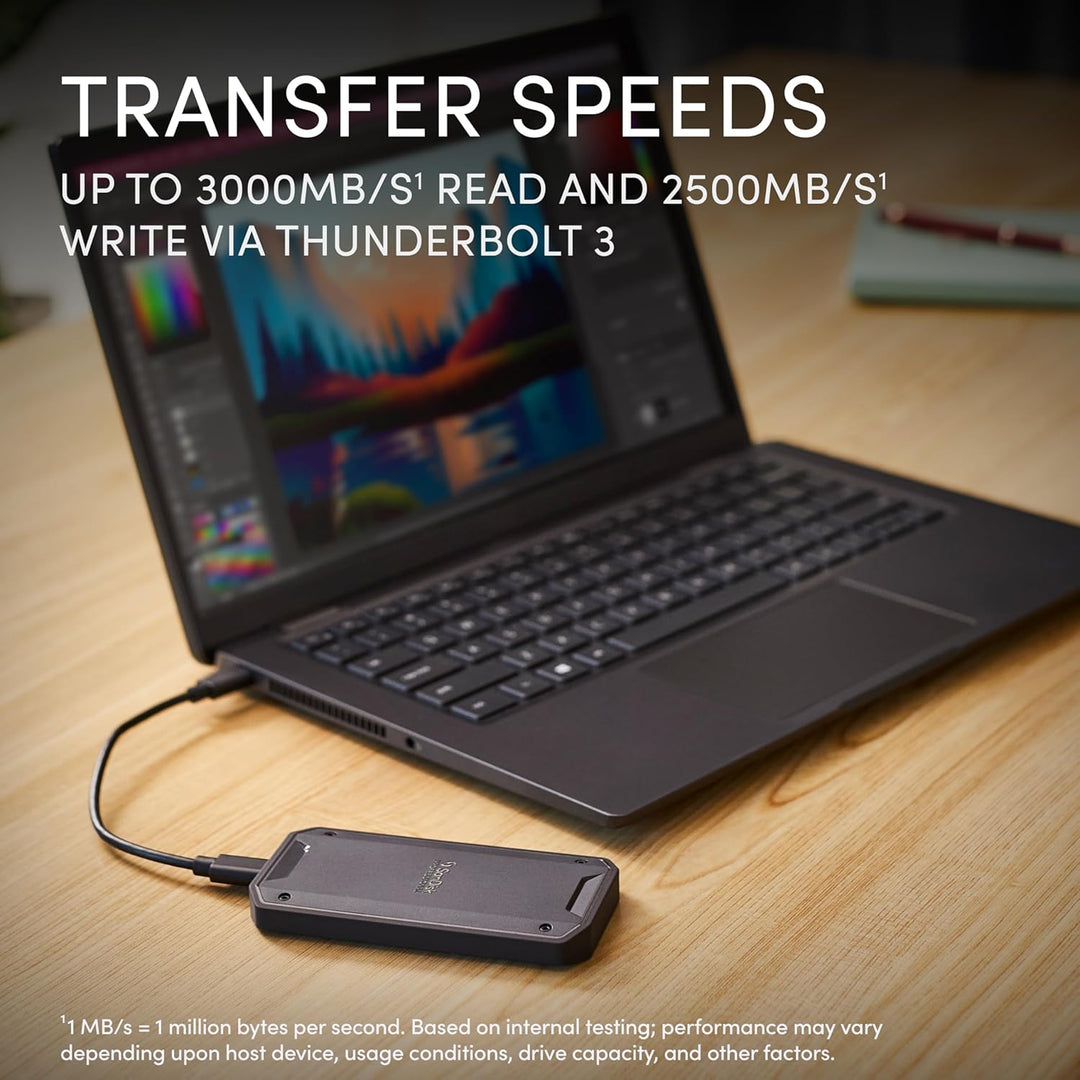 SanDisk® PROFESSIONAL PRO-G40™ SSD 4 TB (mobile SSD, robuste NVMe™ SSD mit Thunderbolt™ 3, USB-C™, b
