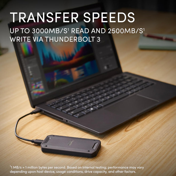 SanDisk® PROFESSIONAL PRO-G40™ SSD 4 TB (mobile SSD, robuste NVMe™ SSD mit Thunderbolt™ 3, USB-C™, b