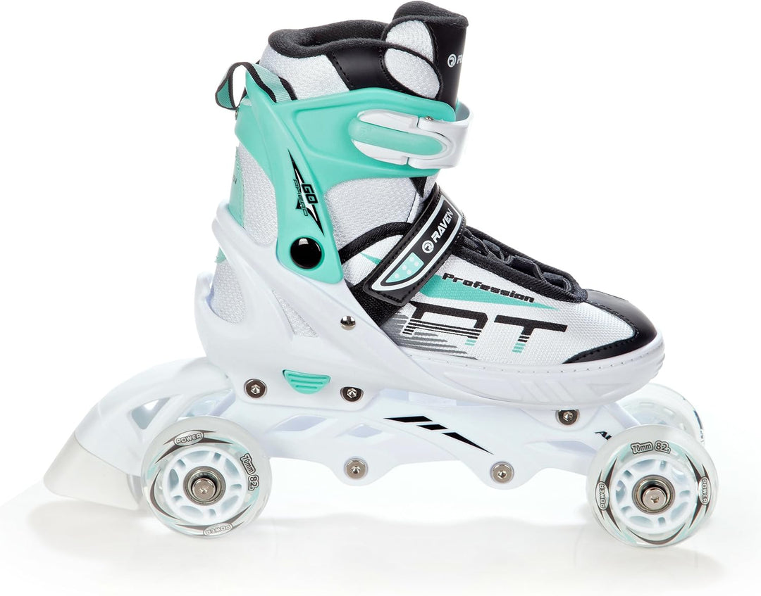 RAVEN Profession 4in1 Inlineskates Triskates Rollschuhe Schlittschuhe Inliner für Kinder und Erwachs