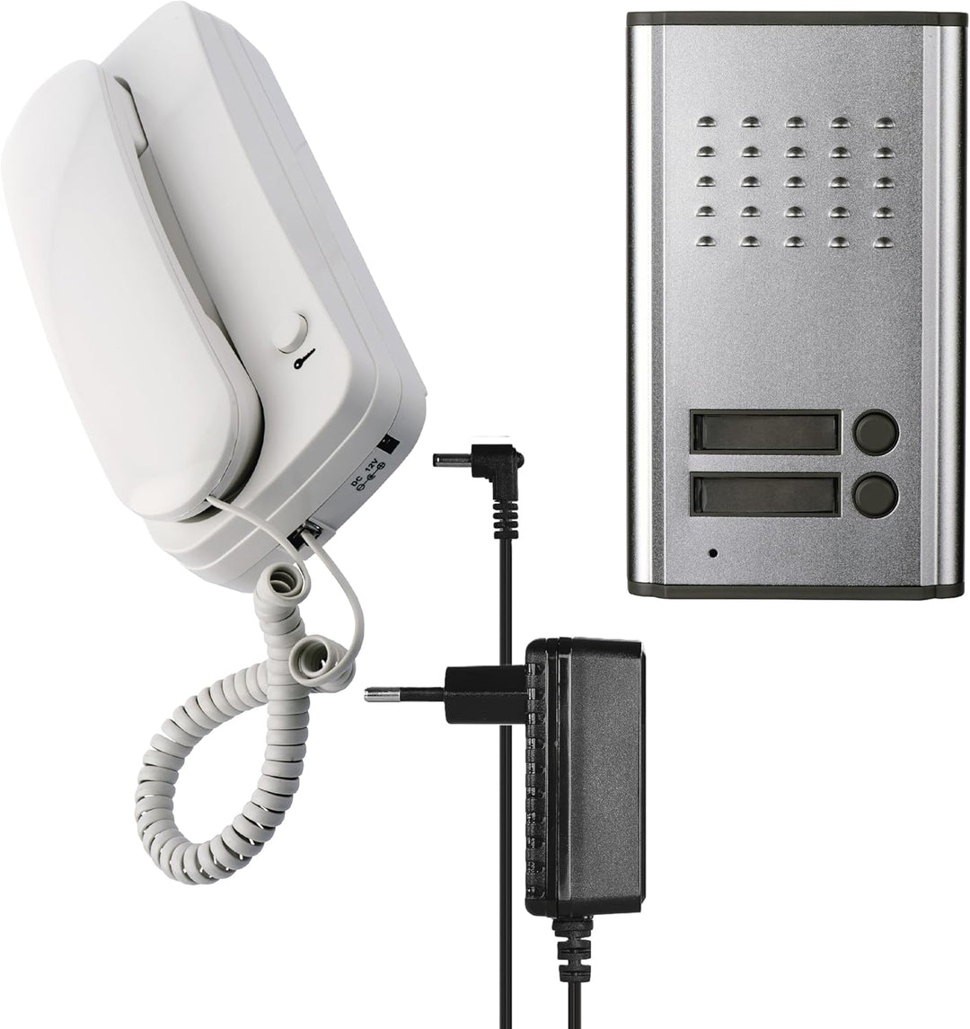 EMOS Audio-Türsprechanlage Set für Zwei Teilnehmer, zur Aufputzmontage, Elegantes Design, Gegensprec