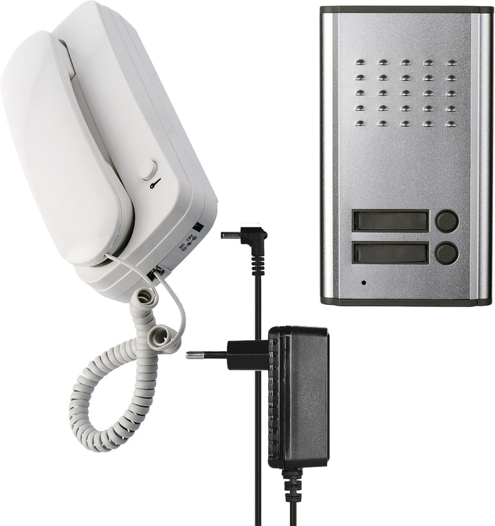 EMOS Audio-Türsprechanlage Set für Zwei Teilnehmer, zur Aufputzmontage, Elegantes Design, Gegensprec
