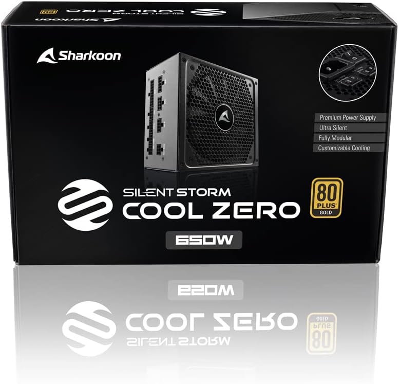Sharkoon SilentStorm Cool Zero (650W, 80 Plus Gold, Vollmodular), 650W
