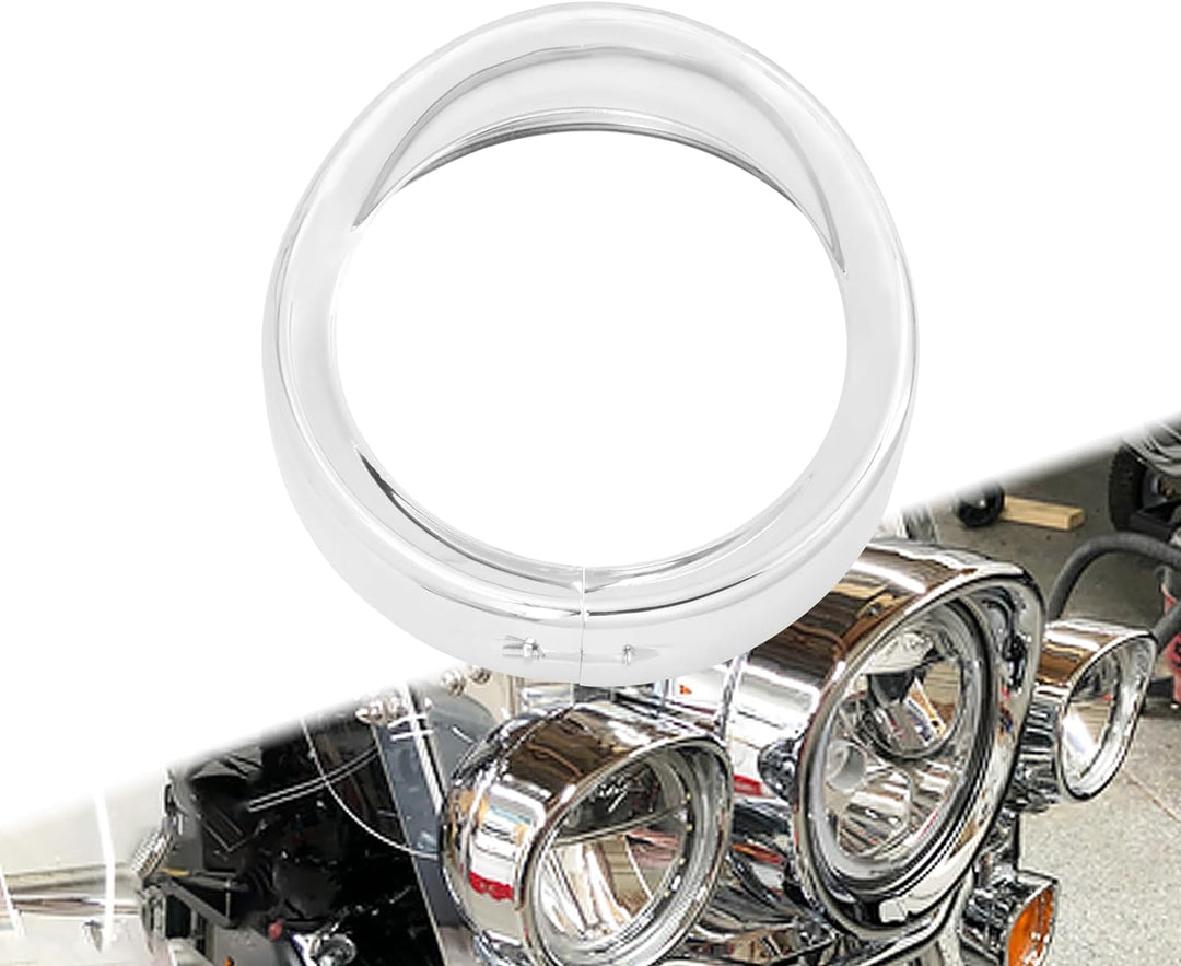 HCmotorku Motorrad 17,8 cm Scheinwerferblende Ring Visier Stil passend für Harley Touring Road King