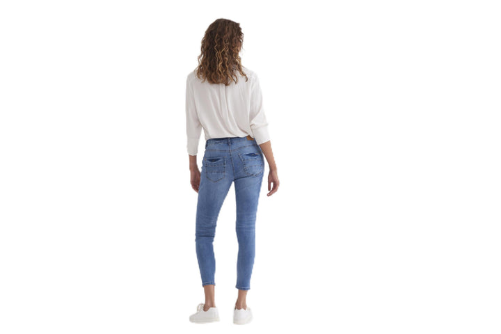 Cream CRholly Jeans - Baiily Fit 7/8 Damen Jeans Designer 7/8 Jeanshose Curved fit Knopfleiste 25 Li