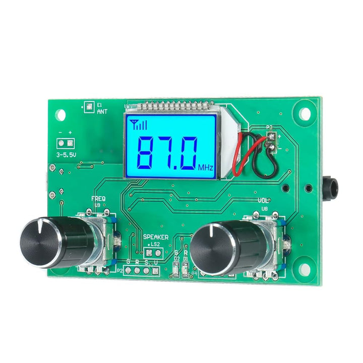 DollaTek FM Radio Empfängermodul 87–108 MHz Frequenzmodulation, Stereo-Empfangsplatine mit LCD-Digit