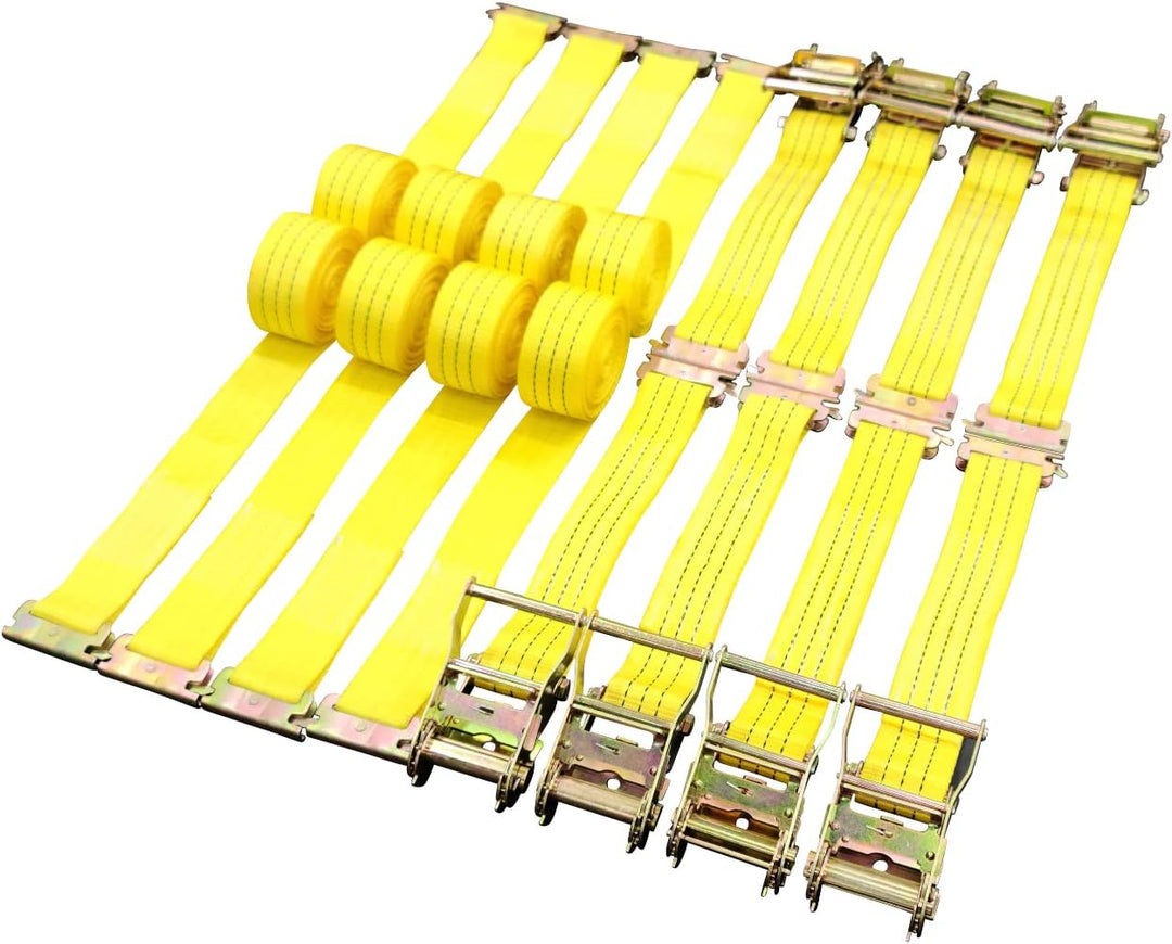 E-Track Spanngurte mit Ratsche, 5,1 x 4,6 m, 137 kg, 8 Stück 2"x15', 2"x15'