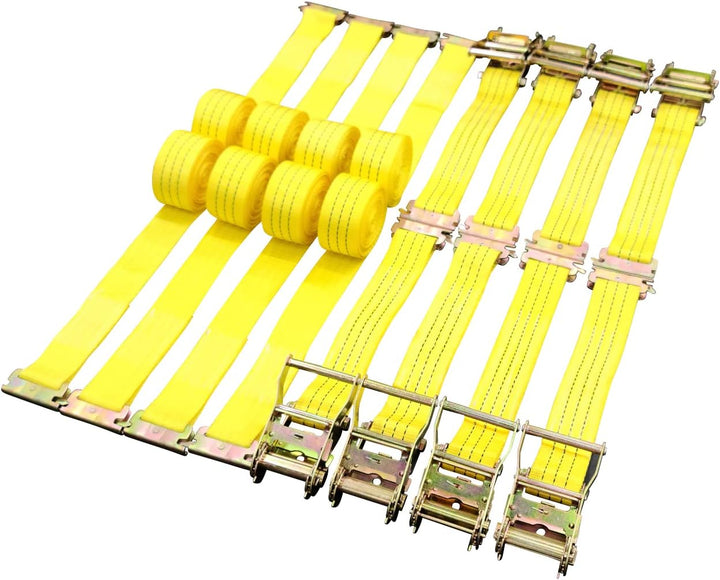 E-Track Spanngurte mit Ratsche, 5,1 x 4,6 m, 137 kg, 8 Stück 2"x15', 2"x15'