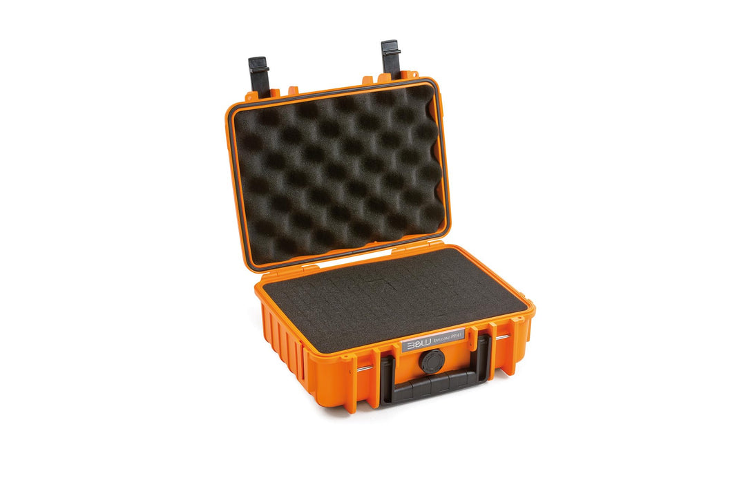 B&W International Mehrzweckkoffer Outdoor 1000 (PP.41) Orange - mit Würfelschaum - wasserdicht (IP67