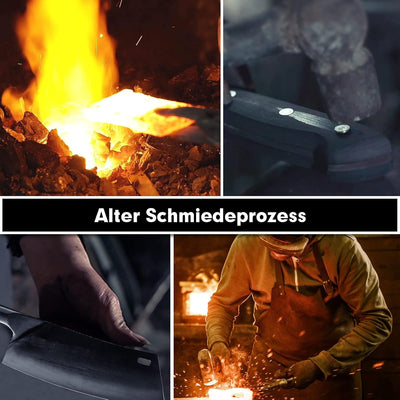 ENOKING Hackmesser, handgeschmiedetes Chinesisches Küchenmesser, Scharf Kochmesser Hochwertigem Deut
